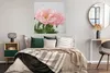 MuchoWow® Poster Blumenstrauß aus rosa Pfingstrosen 100x100 Produktbild-Vorschau 4