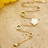 Camerazar Bracciale d'oro in acciaio chirurgico con fiore Anteprima dell’immagine prodotto 10