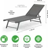 Leco Aluminium Sonnenliege "Elina" mit klappbaren Füßen Produktbild-Vorschau 7