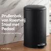 CASABEL Rond keukenprullenbak 50l, roestvrij staal, Productafbeelding-voorbeeld 2