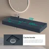 doporro Lavabo Suspendu avec Bonde Vasque à Poser Gris Noir Voir les images du produit 4