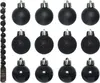 Weihnachtskugeln Kunststoff 3cm 14er Set - Schwarz Anteprima dell’immagine prodotto