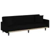 Design Schlafsofa mit Kissen Schwarz Stoff, Schlafsofas Produktbild-Vorschau 2
