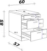 Flex Well Auszugunterschrank Tiago BxTxH 60 x 60 x 85 cm Produktbild-Vorschau 3