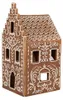 Clayre & Eef Teelichthalter Lebkuchenhaus 7x7x15 cm Braun Produktbild-Vorschau 2