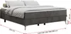 Boxspringbett ohne Kopfteil mit Bettkasten, Bett niedriges Produktbild-Vorschau 5