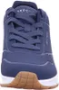A front view of a blue Skechers sneaker. Anteprima dell’immagine prodotto