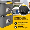 MONZANA® 6x Aufbewahrungsbox 40L mit Deckel 40kg belastbar Produktbild-Vorschau 7