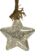 Weihnachtsstern mit Sackleinen und 15 LED-Lichtern - 20cm - Produktbild-Vorschau 5