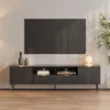 Mobile TV "Nand" con 2 cassetti e 2 ante scanalate 180 x 40 Anteprima dell’immagine prodotto 2