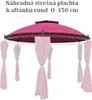 A pink gazebo roof with hanging curtains. Produktbild-Vorschau