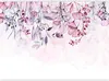 Vlies Fototapete - Foggy Nature - Pink 150x105 cm Blätter Produktbild-Vorschau 5