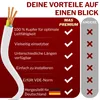 50m plastový hadicový kabel H05VV-F 3G1 Bílý ohebný kabel Náhled obrázku produktu 3
