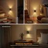 LED Nachtlicht Steckdose Schwarz 2er-Pack Stufenlos Dimmbar Produktbild-Vorschau 3
