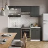 Küchenzeile Vicco Fame-Line Anthrazit Landhaus/Weiß 200 cm Produktbild-Vorschau 5