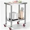 Mesa de acero inoxidable VEVOR de 61x45 cm con ruedas, mesa Vista previa de la imagen del producto 2