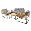 FURNIFY® Gartenmöbel Set WALDHOF 4-teilig | Metall Lounge Produktbild-Vorschau 3
