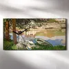 Wandbild Leinwand Bilder Wanduhr Geräuschlos 60x30 Am Ufer Produktbild-Vorschau 2