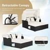 Outdoor-Bett aus Rattan, Terrassensofa-Set 2 Personen mit Produktbild-Vorschau 2