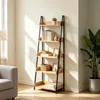 Holz-Buchregal, Bücherregal,  Industrielles Büroregal mit Produktbild-Vorschau 2
