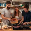 Wok-Pfanne abnehmbarer Holzoptik-Griff Deckel Ø32cm Produktbild-Vorschau 6