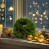 Kunstmatige, groene kerstkrans, half gebonden, gemaakt van Productafbeelding-voorbeeld 7