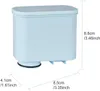 A light blue water filter cartridge with dimensions indicated by dashed lines and text. Náhľad obrázku produktu