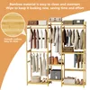 A bamboo garment rack with clothes and storage boxes. Náhled obrázku produktu
