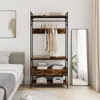 vidaXL Kledingrek met lades, gerookt eikenhout, 89x39x184,5 Productafbeelding-voorbeeld 3