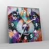 Wanduhr - Quadrat - Glasuhr - Waschbär Bunt Öl - 30x30cm - Produktbild-Vorschau 4