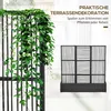 Outsunny Polyrattan Hochbeet mit Rankgitter, Blumenkasten Produktbild-Vorschau 4