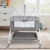 Babybett 6-stufig verstellbares Beistellbett mit Rollen &  Produktbild-Vorschau 2