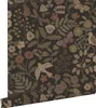 ESTAhome Tapete Blumen und Vögel Dunkelbraun, Olivgrün und Produktbild-Vorschau 1