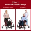 COSTWAY 2 in 1 sedia a rotelle e rollator pieghevole e Anteprima dell’immagine prodotto 3