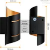 SSC-LUXon 2er Set VYRA Wandbeleuchtung schwarz gold – Produktbild-Vorschau 5