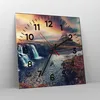 Wanduhr - Quadrat - Glasuhr - Wasserfall Himmel Berg - Produktbild-Vorschau 4