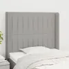 vidaXL Kopfteil mit Ohren Hellgrau 93x16x118/128 cm Stoff - Produktbild-Vorschau 11