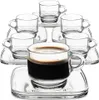 Tasse Glastasse Kaffeetasse Espressotasse mit Untertasse Produktbild-Vorschau 2