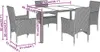 Möbel 5-tlg. Garten-Essgruppe mit Kissen Schwarz Poly Produktbild-Vorschau 7