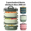 3-poschodová Bento obedová dóza 2000 ml – nepriepustná a Náhľad obrázku produktu 1