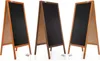 Kundenstopper P 130cm aus Holz Tafel doppelseitig hellbraun Produktbild-Vorschau 2
