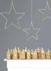 Stern Deko Metall zum Aufhängen 20cm / 28cm gold 2er Set Produktbild-Vorschau 5