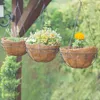 Relaxdays Blumenampel 3 Körbe, Kokos, 33 Liter Volumen, mit Produktbild-Vorschau 5