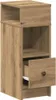 A standalone image of a wooden nightstand with an open drawer. Náhľad obrázku produktu
