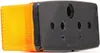 A close-up of a black plastic component with an orange fabric strap attached. Anteprima dell’immagine prodotto