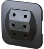 Kopp Euro adaptateur triple, extra plat, noir Voir les images du produit 3