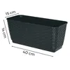 Blumenkasten Balkonkasten 400 mm aus Kunststoff - Anthrazit Produktbild-Vorschau 5