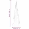 vidaXL Albero di Natale a LED per pennone Bianco caldo 732 Anteprima dell’immagine prodotto 8
