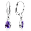 MATERIA Amethyst Ohrringe lila Tropfenform mit Brisuren - Produktbild-Vorschau 4