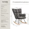 tectake® Schaukelstuhl Torve 68 x 96 x 97 cm, Belastbarkeit Produktbild-Vorschau 7